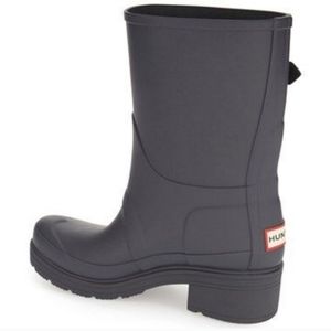 Charcoal gray Hunter Boots in mint condition